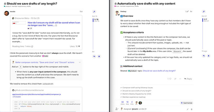 Un exemple de sujet « produit » et « à faire »