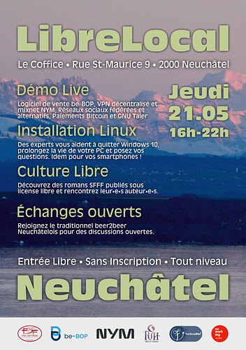 Événement libre et local au Coffice de Neuchâtel